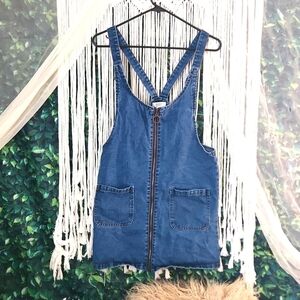 Forever 21 Jean Zip Up Skirt Dress